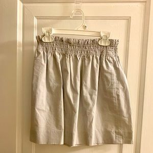 Light Grey scrunch elastic waist J. Crew skirt